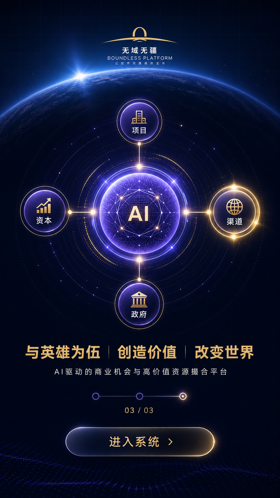无域无疆 AI 商业资源撮合平台